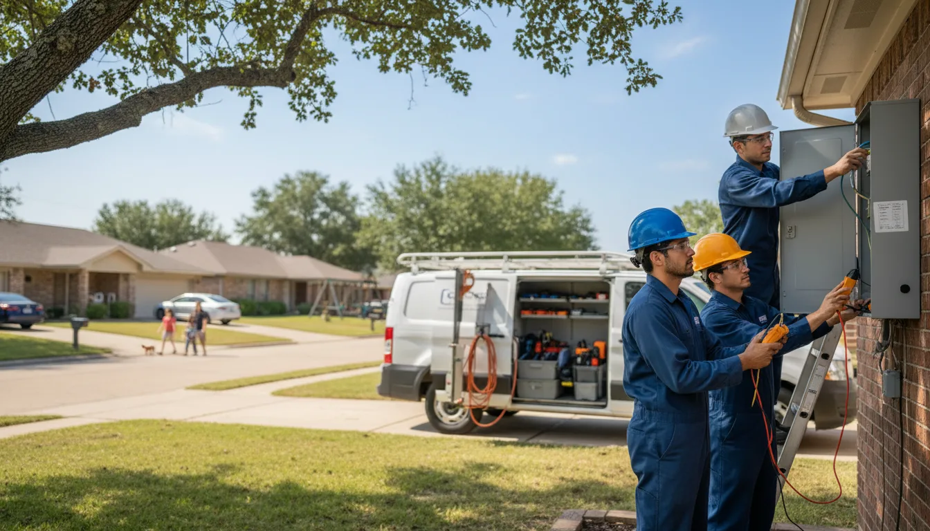 Certified electrician providing emergency electrical services in Bloomington, TX